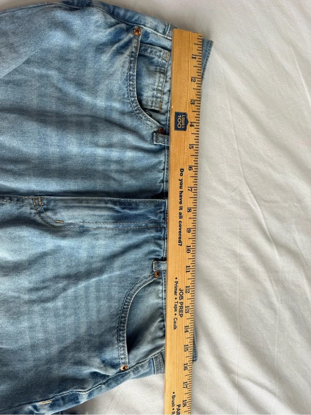 Rewash Women’s Denim Maxi Skirt Light Wash Raw Hem Front Slit Casual 13 31 - Picture 6 of 7